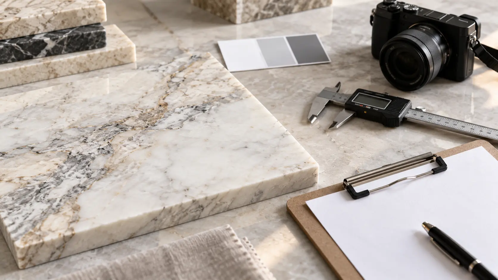Marble inspection tools and quality documentation